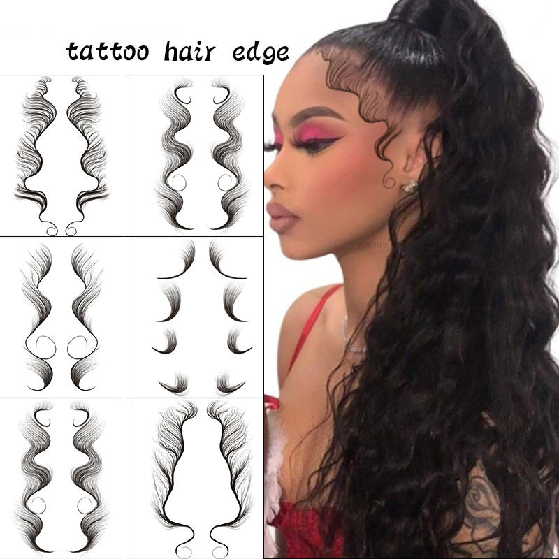 Hair Tattoo Stickers Creating The Seriously Real Baby Hairs Temporary Hairline Sticker Curly Template Hair Edge Tattoo Sticker